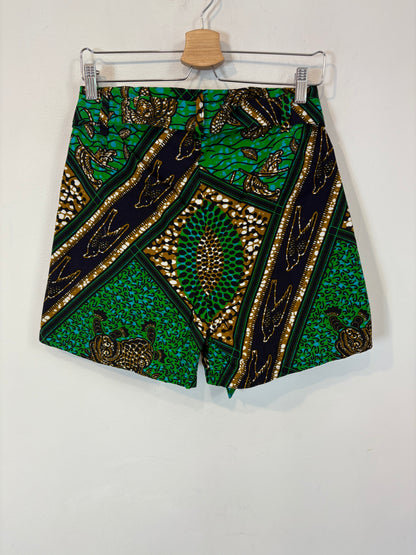 Bermudas estampado africano verdes