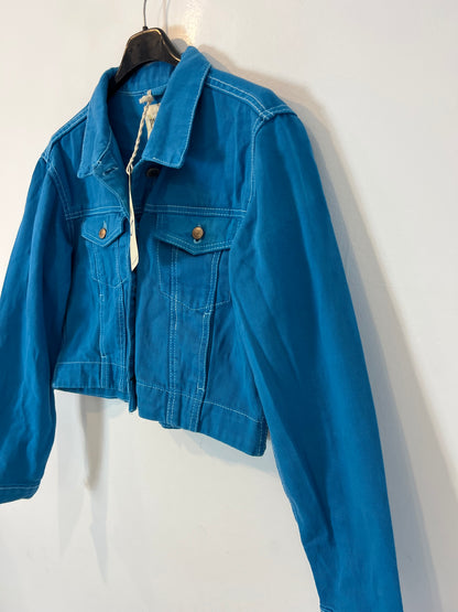 PINK WOMAN. Cazadora denim azul costuras (2 tallas disponibles)