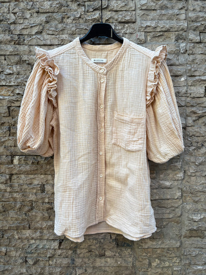 MASSCOB. Blusa manga farol tono pastel