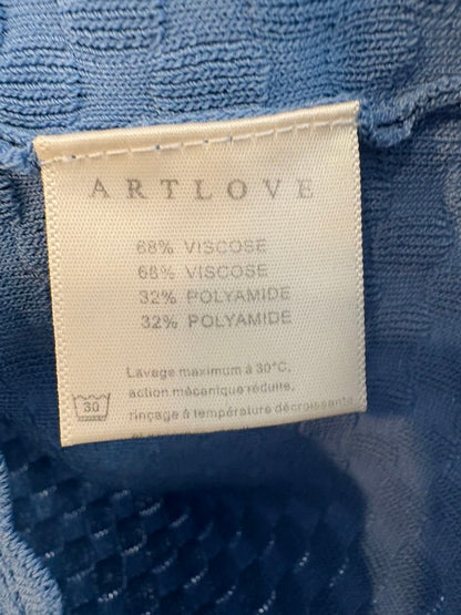 ARTLOVE. Top punto elástico azul claro