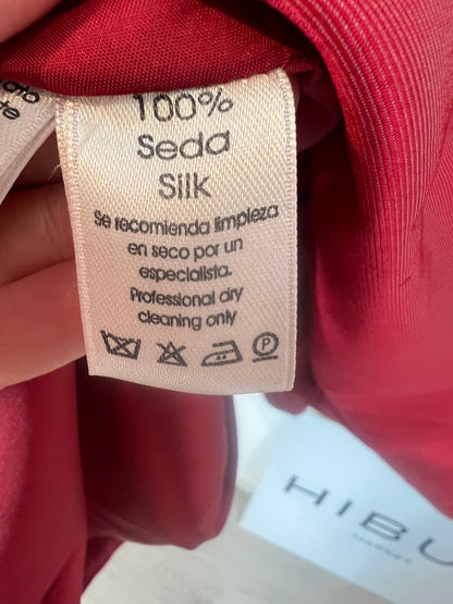 NIHIL OBSTAT. Vestido midi seda volante T.u(M)