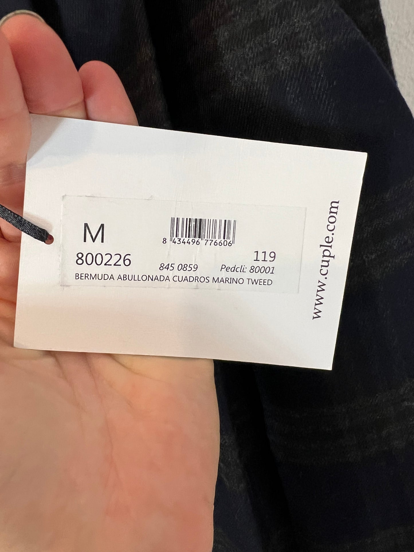 CUPLÉ. Bermuda cuadros. T M