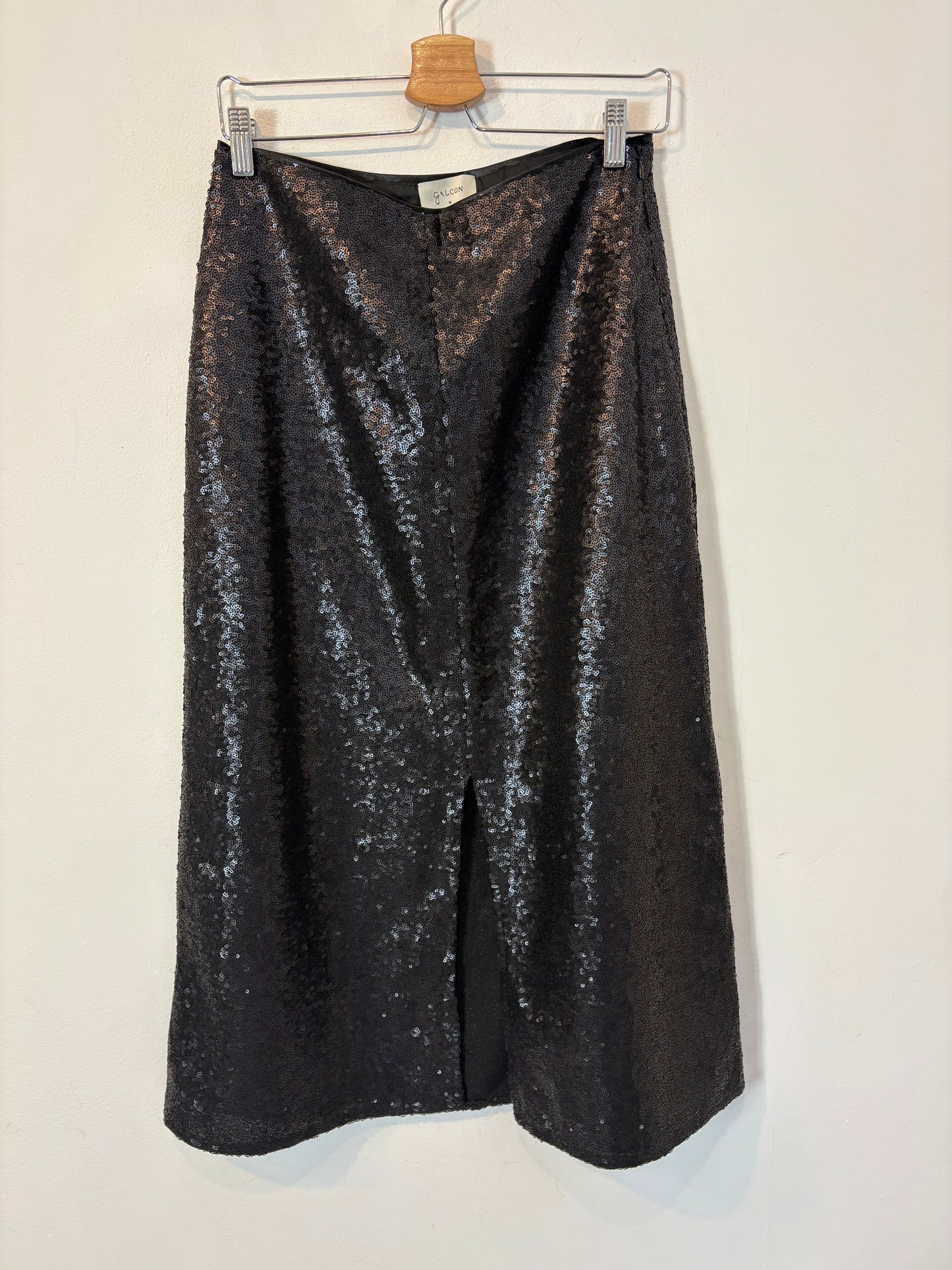 GALCON STUDIO. Falda midi lentejuelas