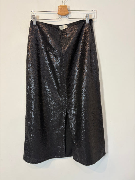 GALCON STUDIO. Falda midi lentejuelas