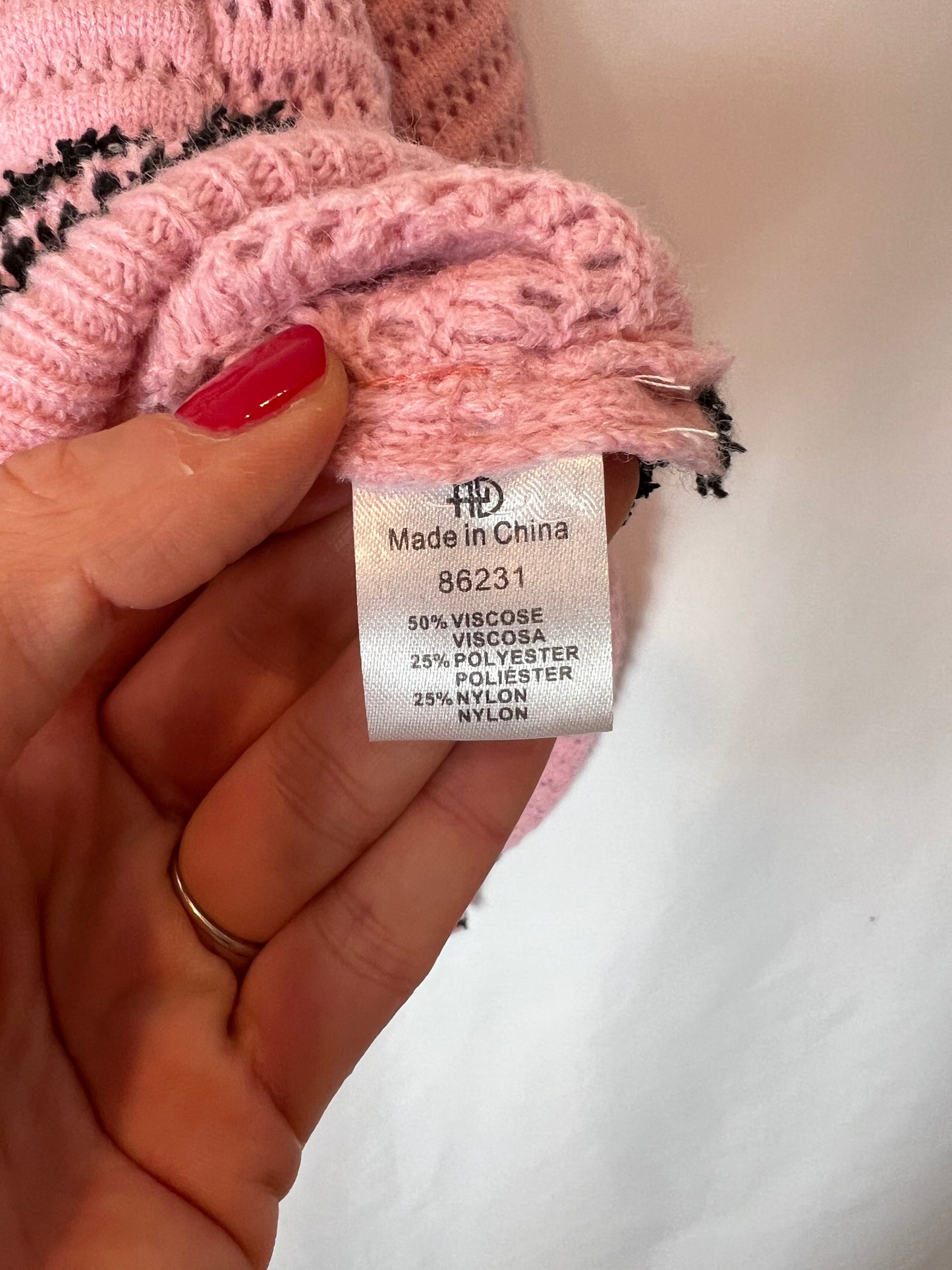 MD WOMAN. Pink die-cut sweater Ts/m