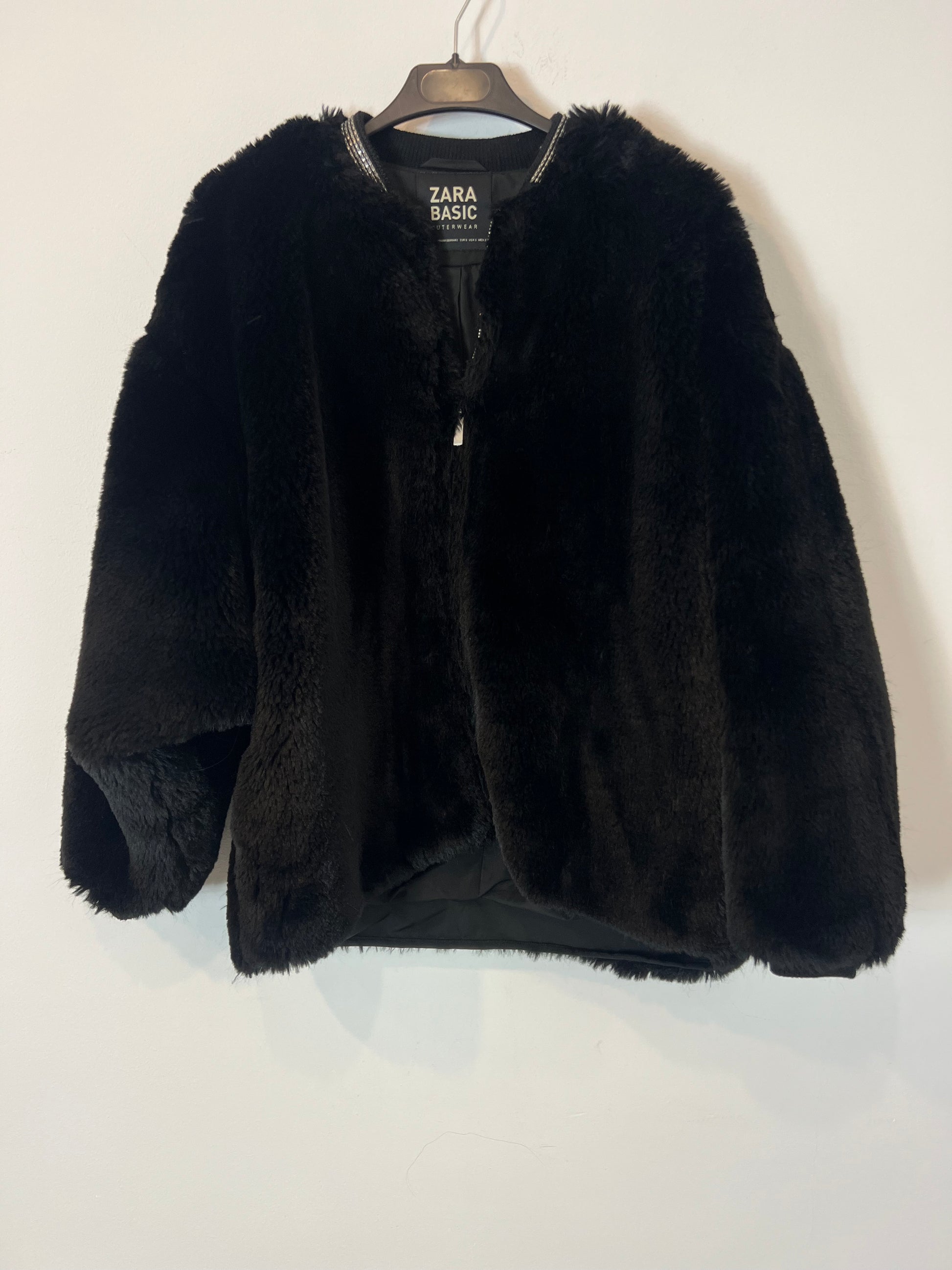 Piel Sintética Chaquetas De Pelo Mujer Zara Abrigo Corto Zara