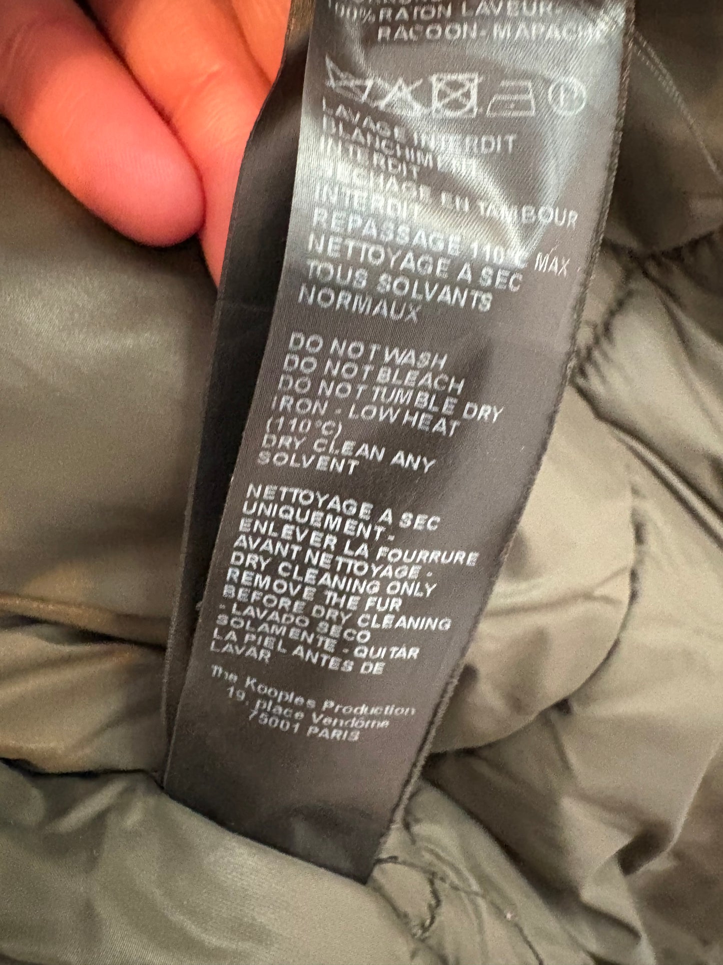 THE KOOPLES. Parka acolchada verde caqui. T L