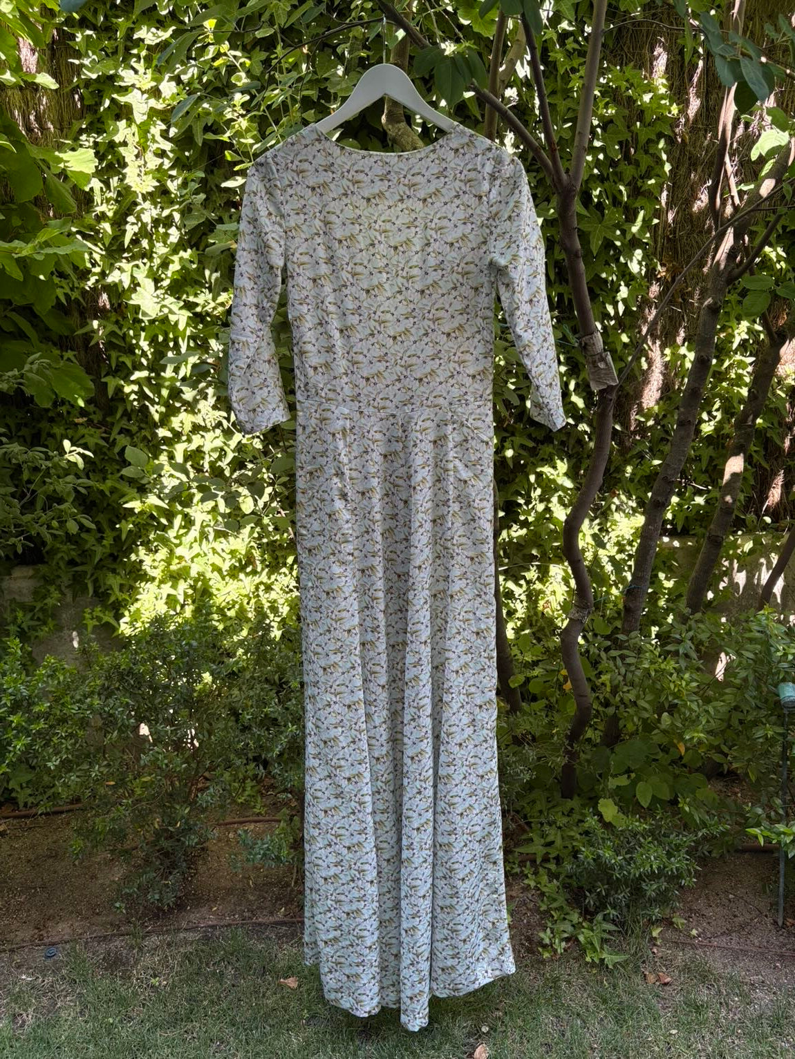 MELENA DE LEON. Vestido largo estampado aberturas