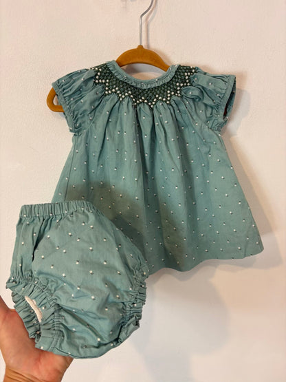 DULCES. Jesusito azul flores T.3-6 meses
