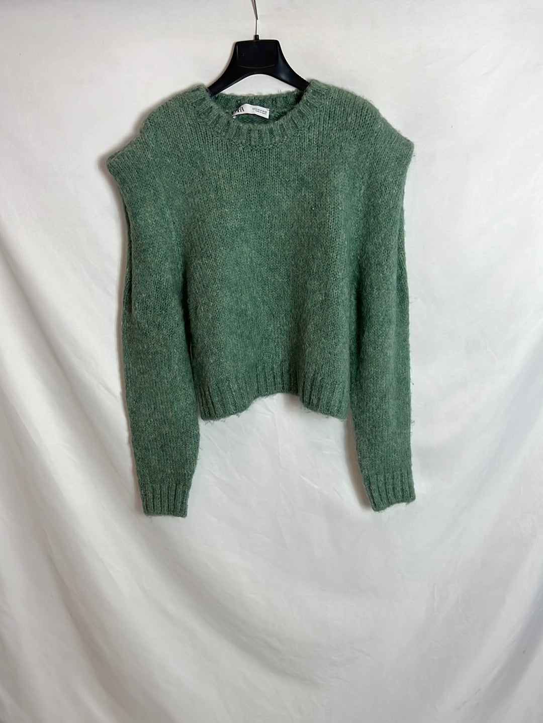 ZARA, Jersey verde agua T.m