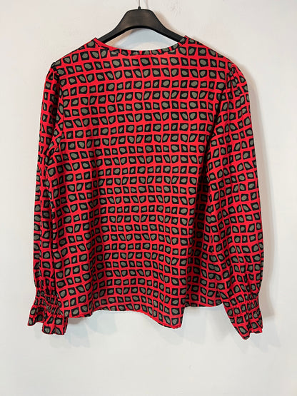 ZUA. Blusa roja estampada T.u(s/m)
