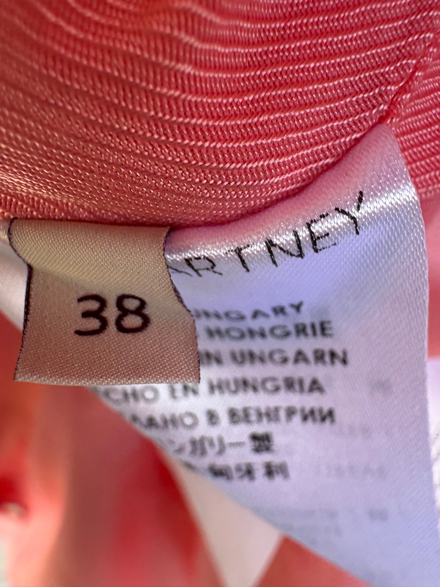 STELLA Mc CARTNEY. Americana rosa jaspeada seda