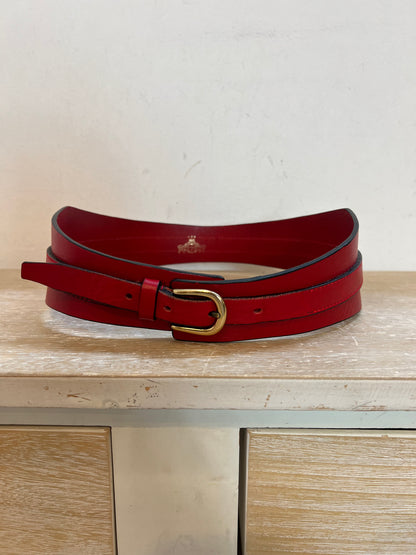 IQ COLLECTION. Leather sash belt