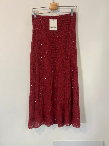 KUK. Falda midi  lentejuelas. T U (S/M)