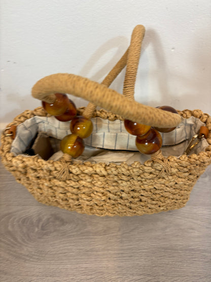 ZARA. Bolso rafia detalle asa