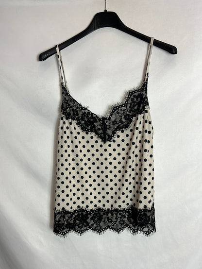 ZARA. Top lencero lunares T.s