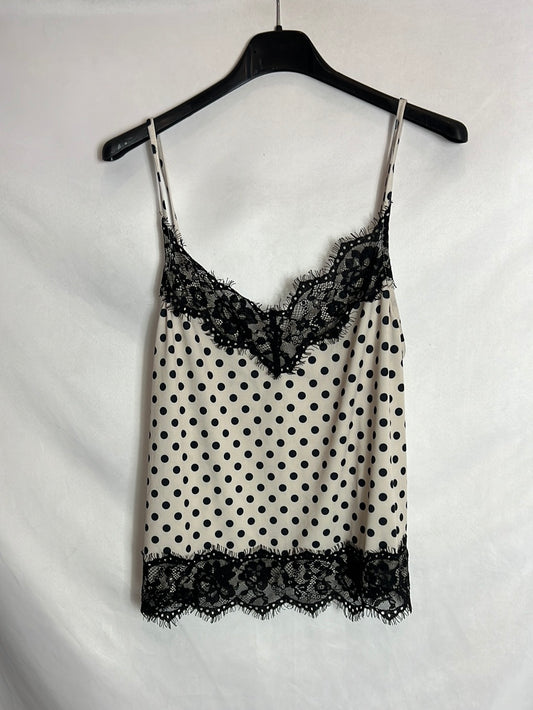 ZARA. Top lencero lunares T.s