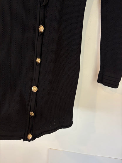 ZARA. Short stretch dress with gold buttons. TM