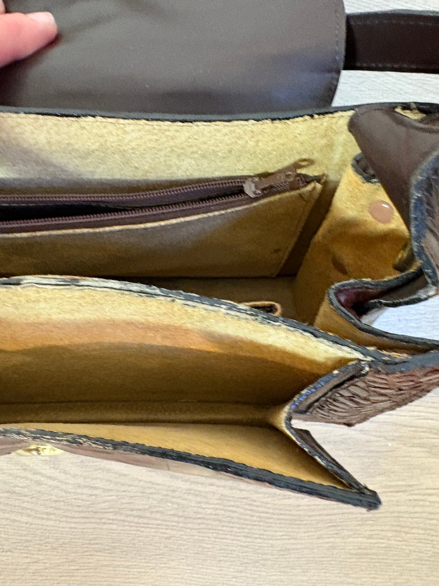 Bolso de hombro piel  marrón