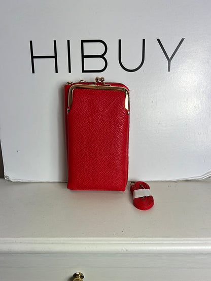 OTRAS. Bolso y cartera mini rojo