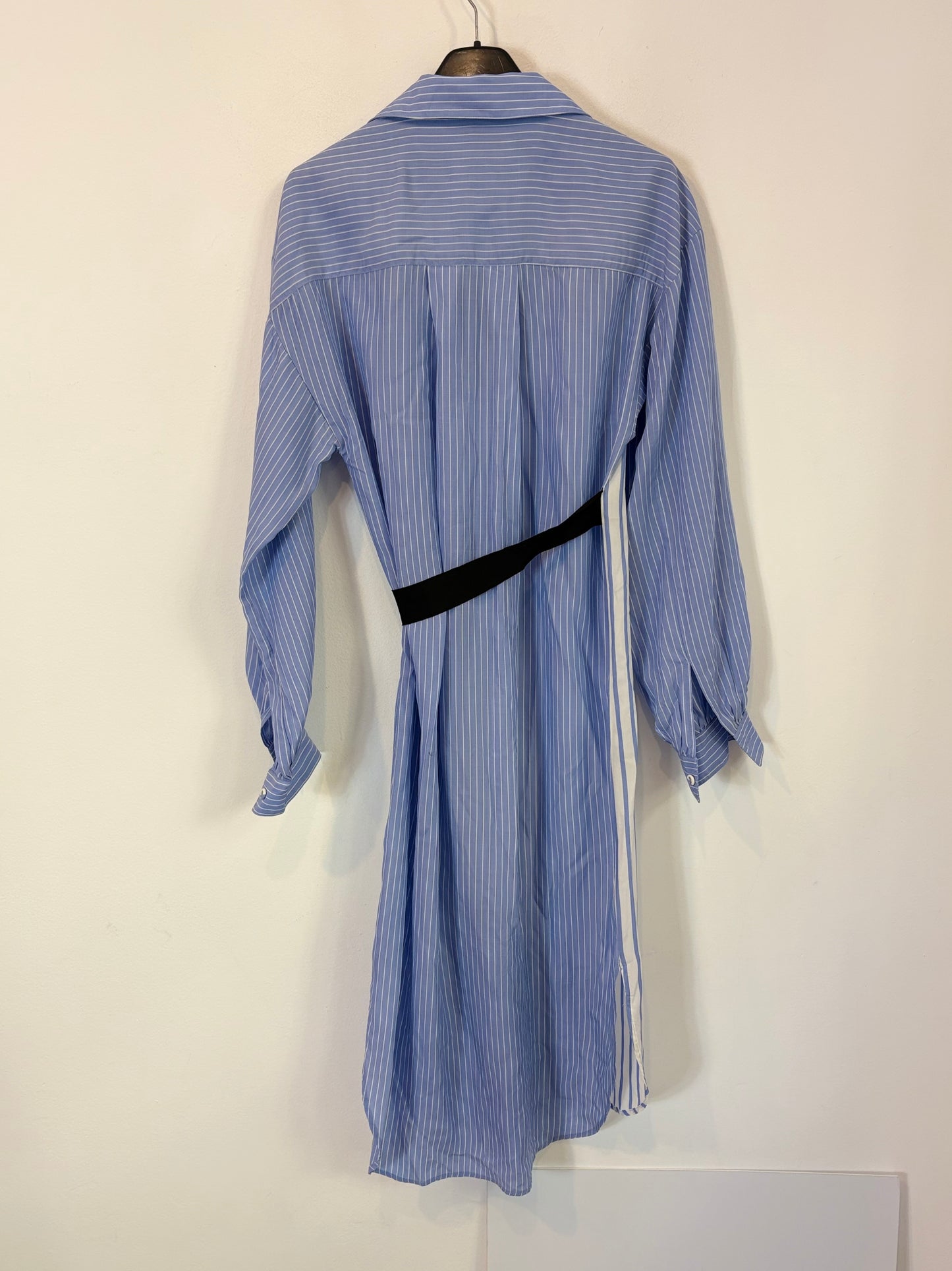 MIRTO. Striped midi shirt dress. Size 36