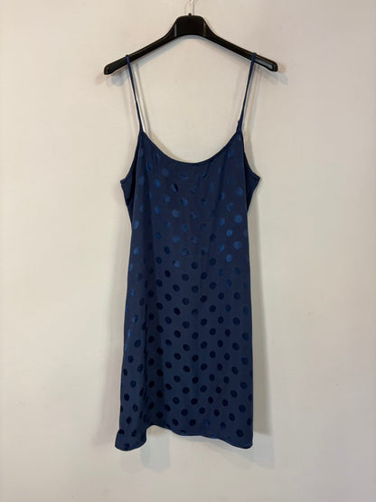 MANGO. Vestido corto fluido detalles satinados