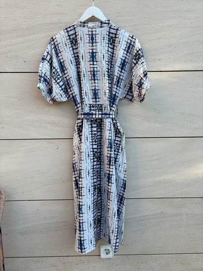 SLUIZ Ibiza. Vestido midi estampado bolsillos