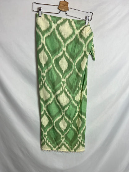 ZARA. Falda tie dye verde T.xs