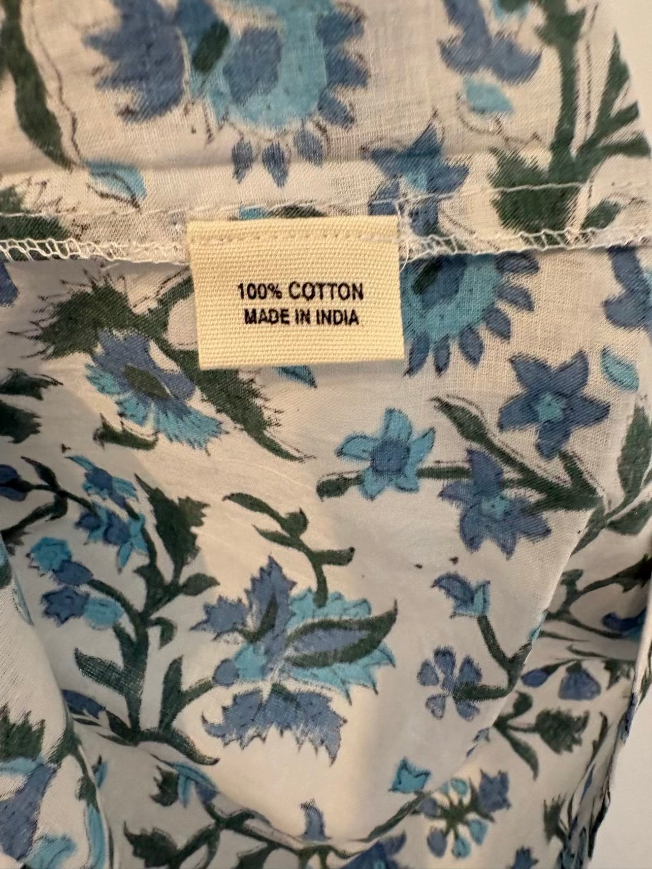 ITURRI ENEA. Conjunto pijamero flores azules y cuadros (varias tallas)