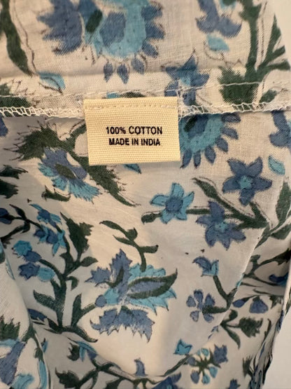 ITURRI ENEA. Conjunto pijamero flores azules y cuadros (varias tallas)