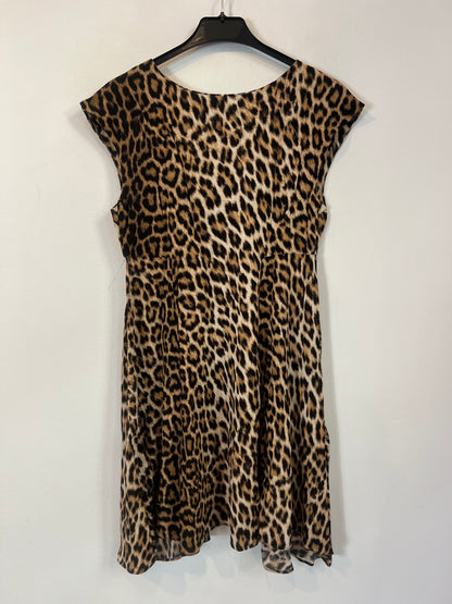 ZARA. Vestido corto animal print T.xs
