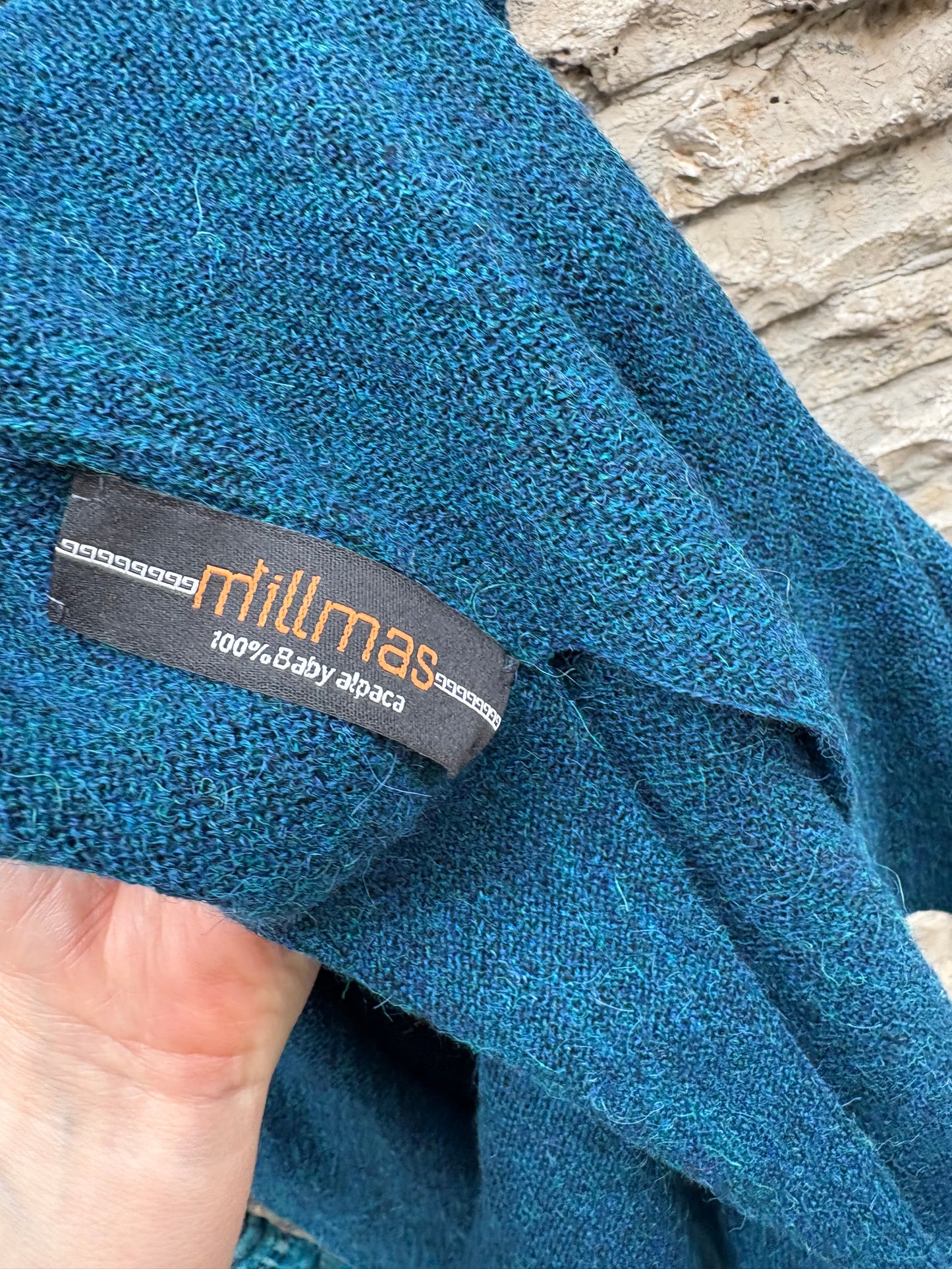 MILLMAS. Jersey baby alpaca azules