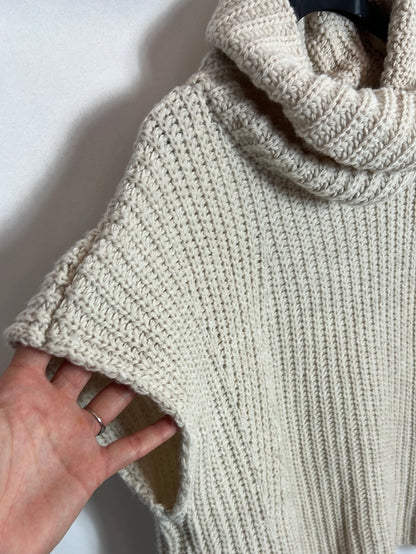 OTRAS. Jersey sin mangas beige. TU (s/m)