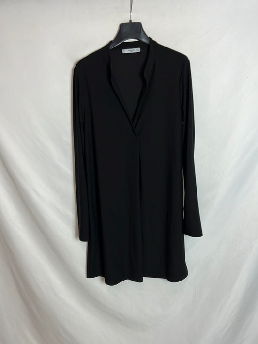 MANGO. Vestido negro elástico T.s