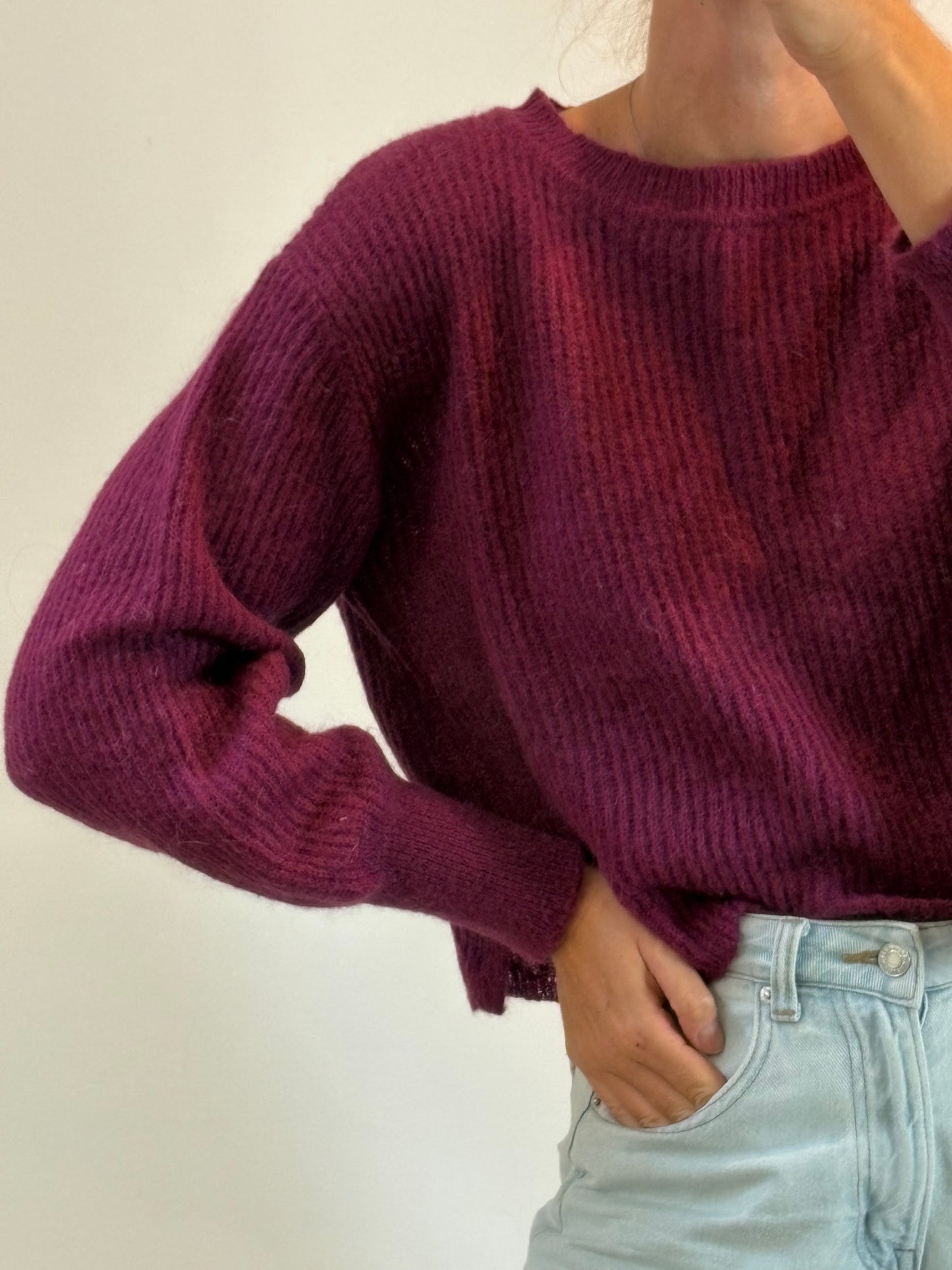 ZARA. Black stretch knit top. TL