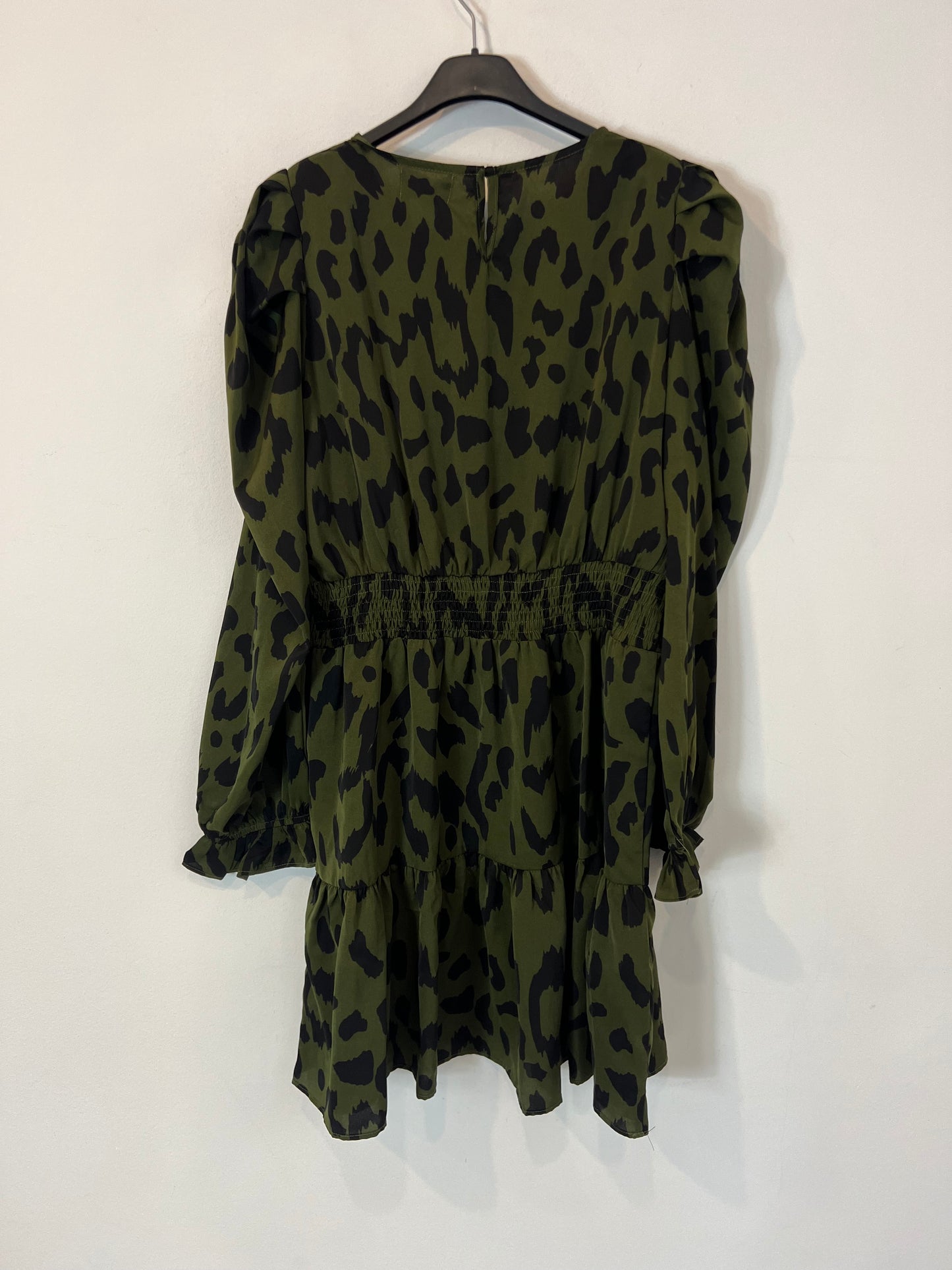RETRO&amp;ICONE. Short green print dress TL