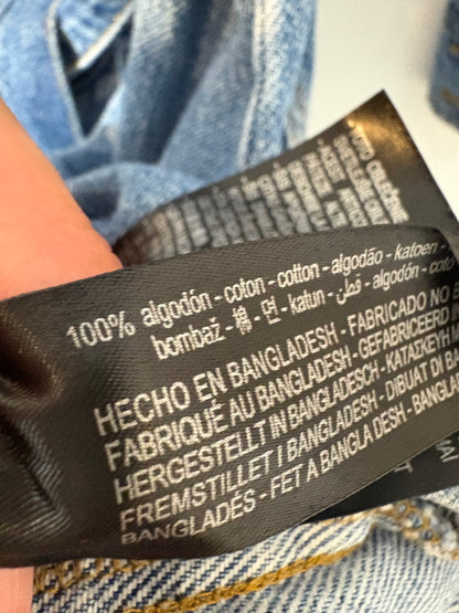 ZARA. Vestido corto denim abotonado T.s