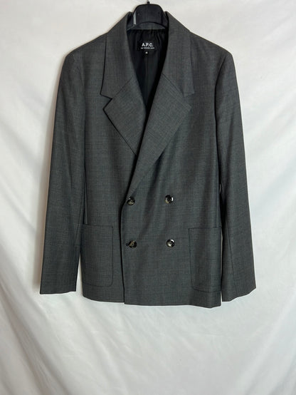 APC Blazer, Heather Grey, Wool. Size 36