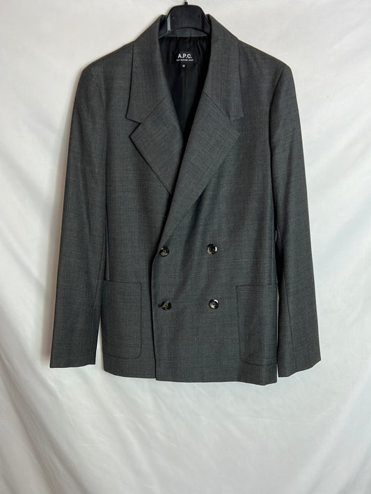 APC Blazer, Heather Grey, Wool. Size 36