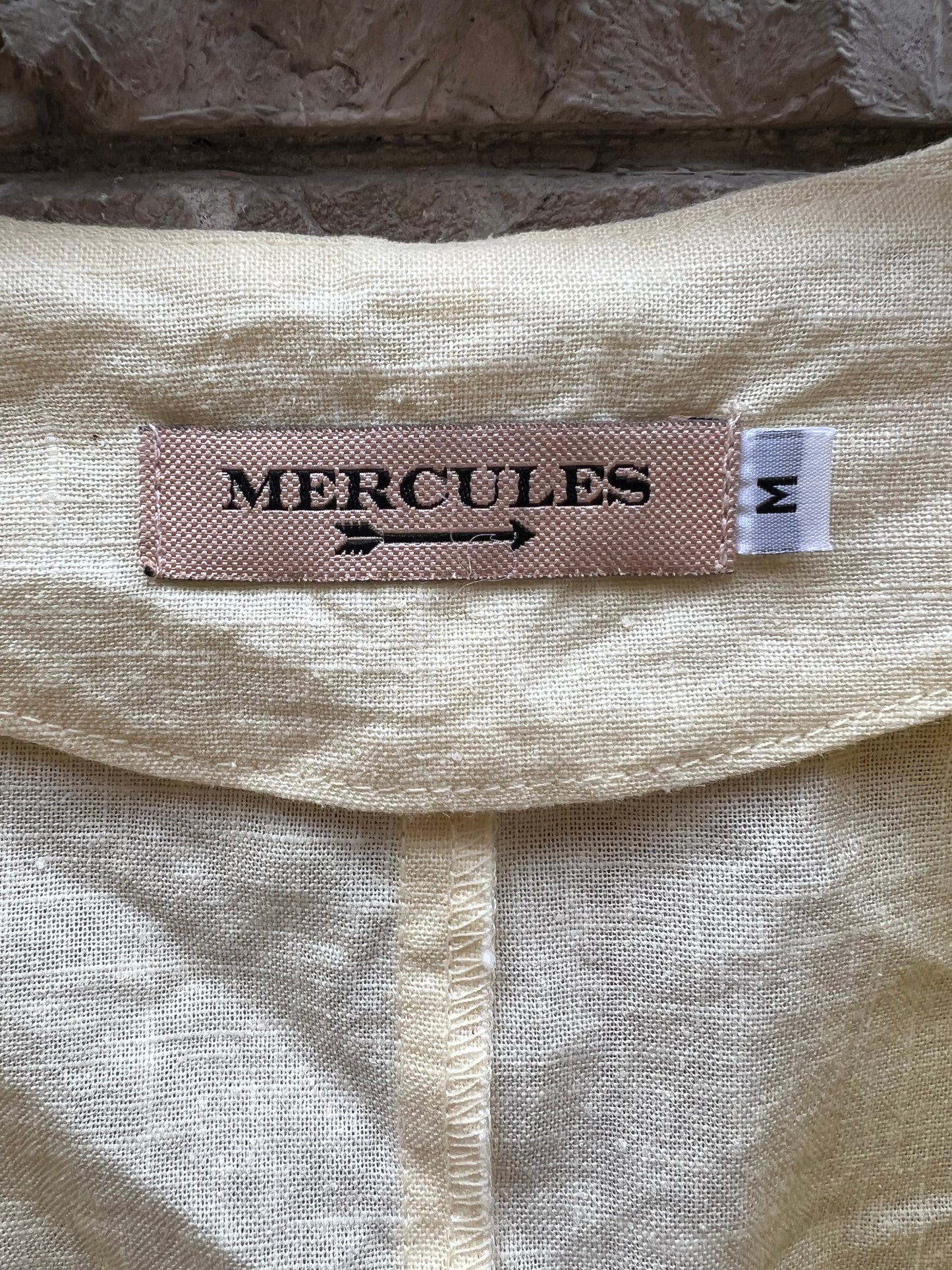 MERCULES. Conjunto lino top y falda midi. T S/M