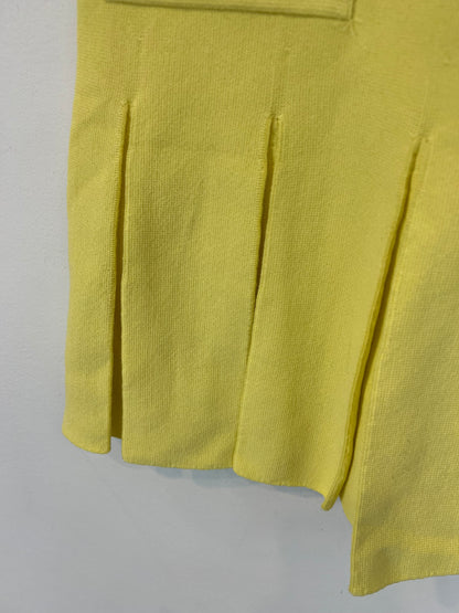 ZARA. Vestido corto punto amarillo  T.s
