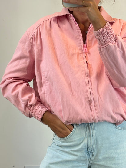 BIMBA Y LOLA. Pink quilted denim jacket. TS