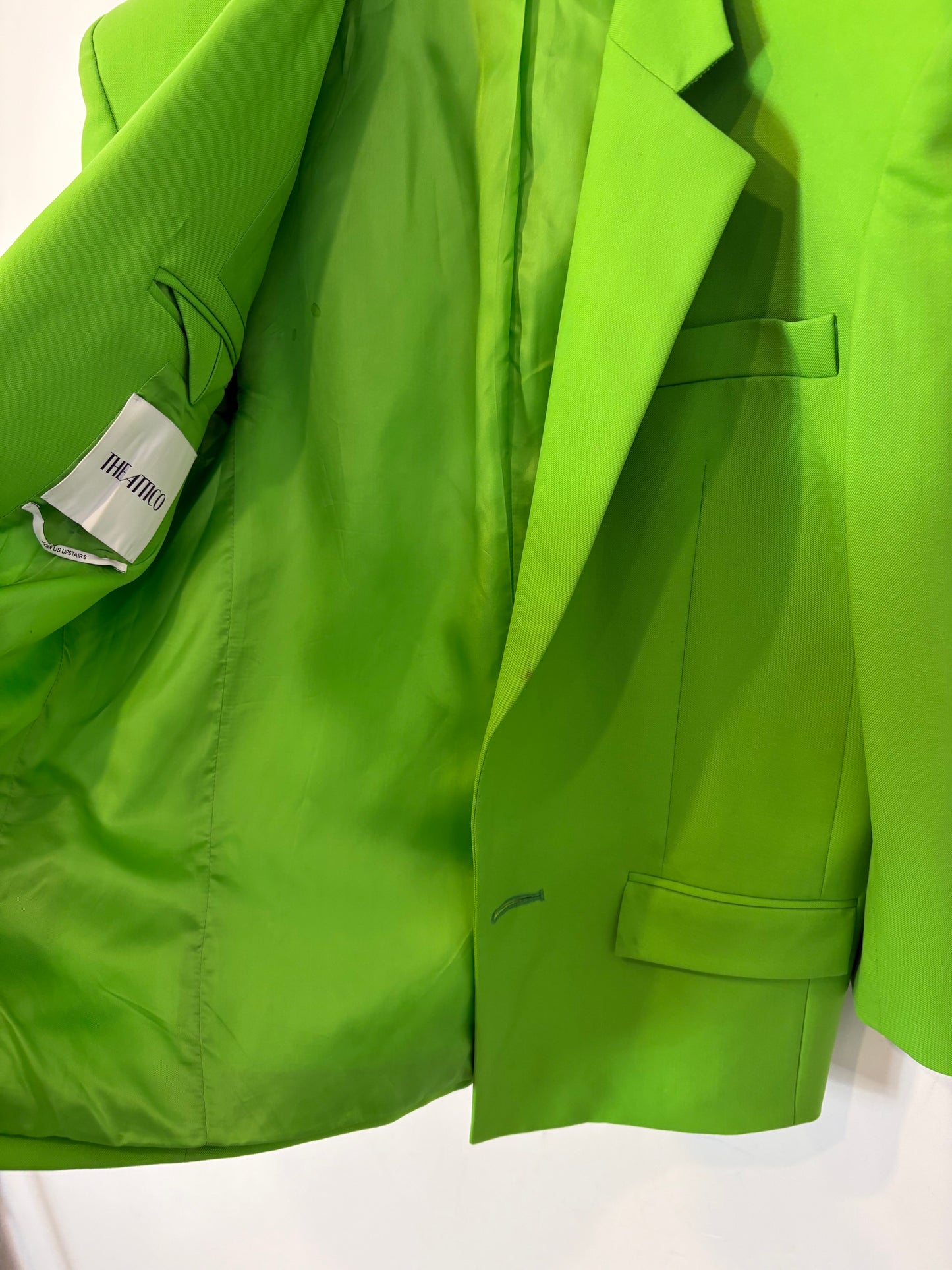 THE ATTICO. Blazer verde hombreras