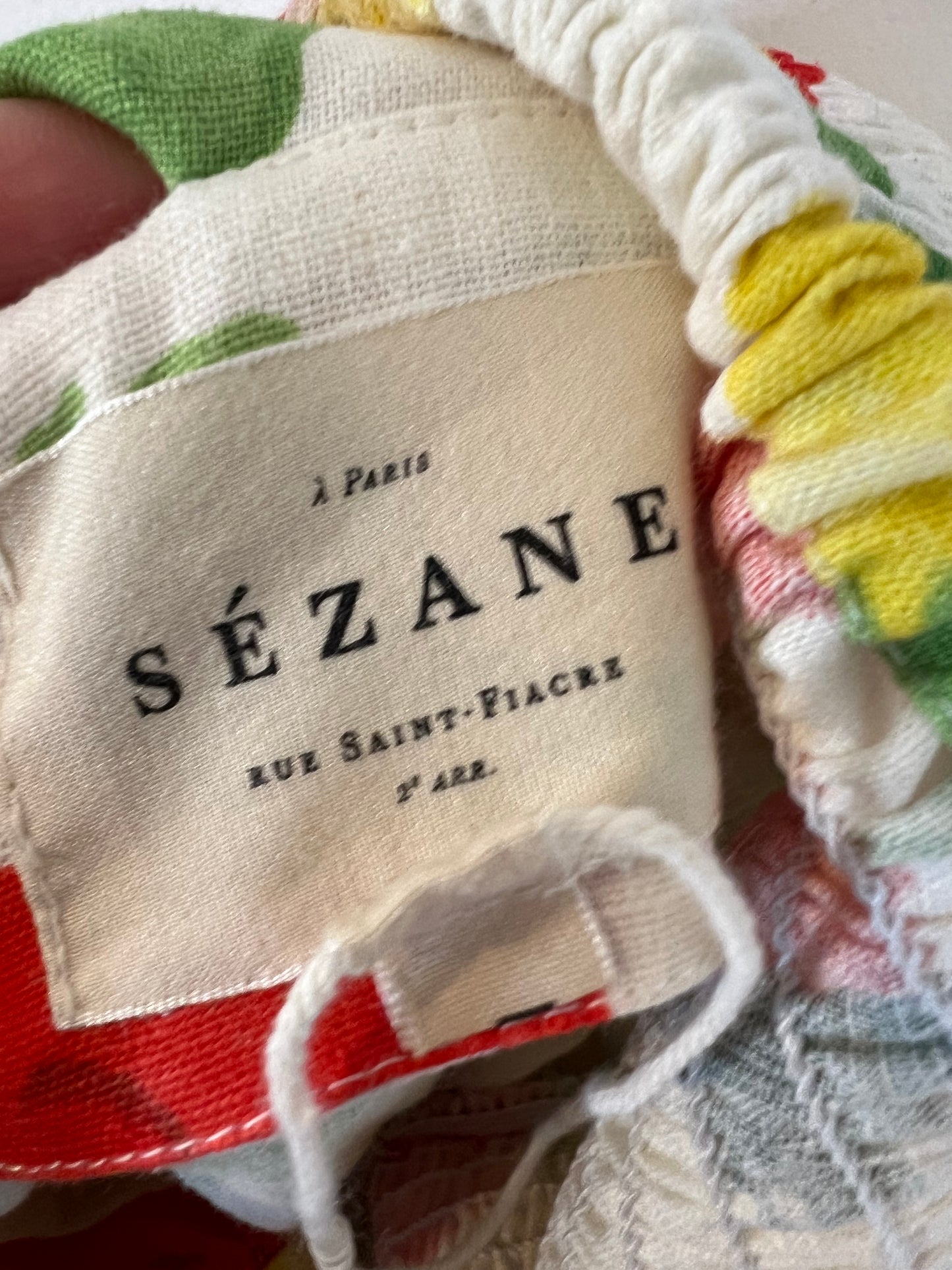 SEZANE. Vestido largo flores T.34