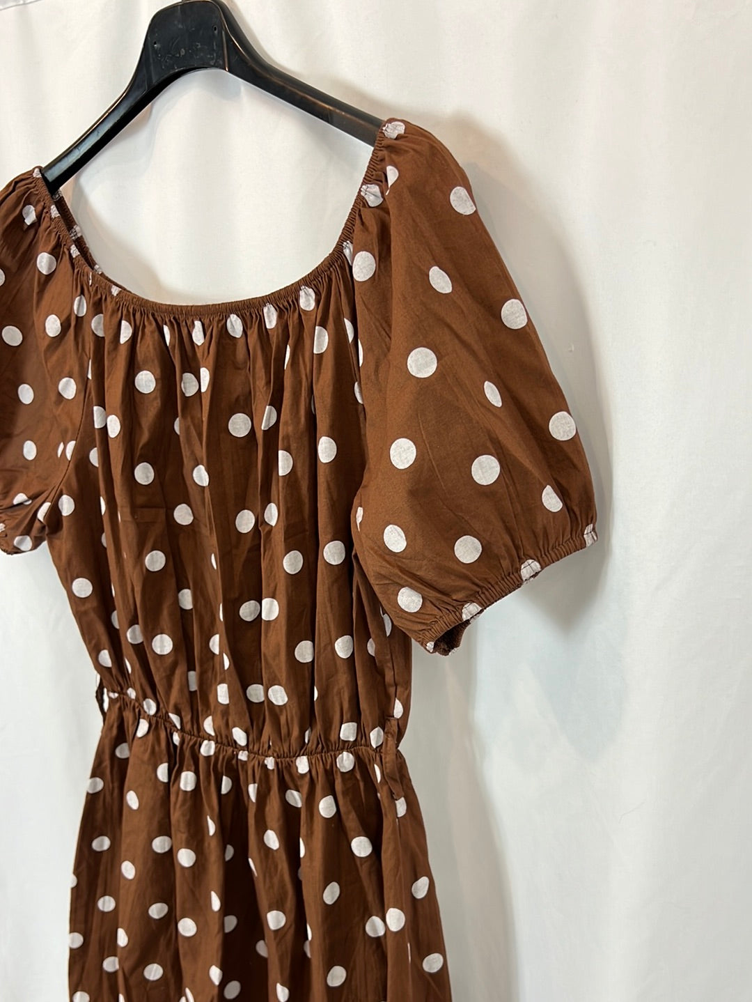 VALENTINA. Brown polka dot dress. XXL Hibuy market VALENTINA. Brown polka dot dress. XXL Hibuy market