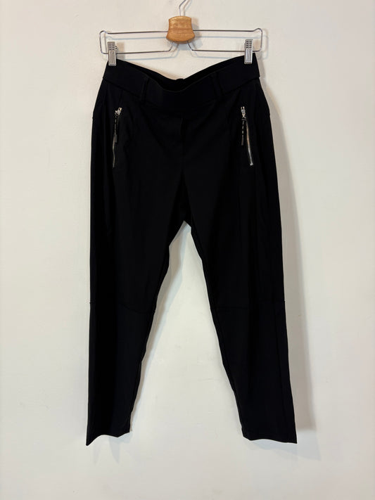 RAFFAELLO ROSSI. Pantalón negro textura