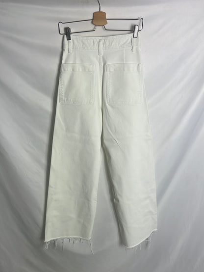 ZARA. White denim culottes. Size 38