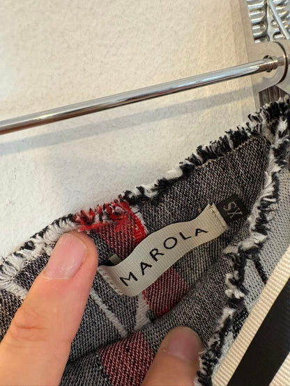 MAROLA. Falda midi estampada  bordados