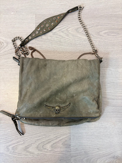 ZADIG&VOLTAIRE. Bolso gris piel doble asa