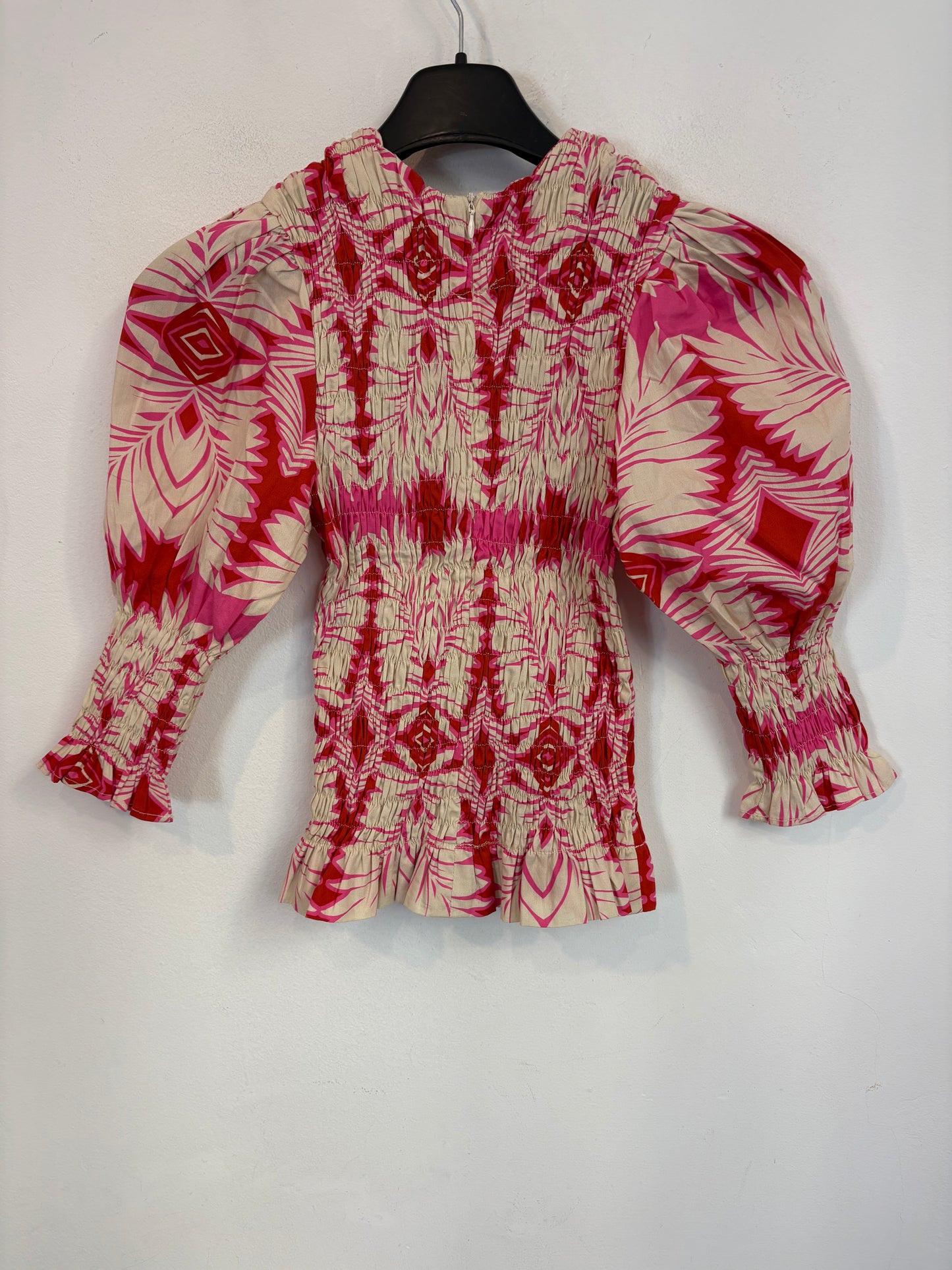 PIETRA. Blusa estampada nido de abeja